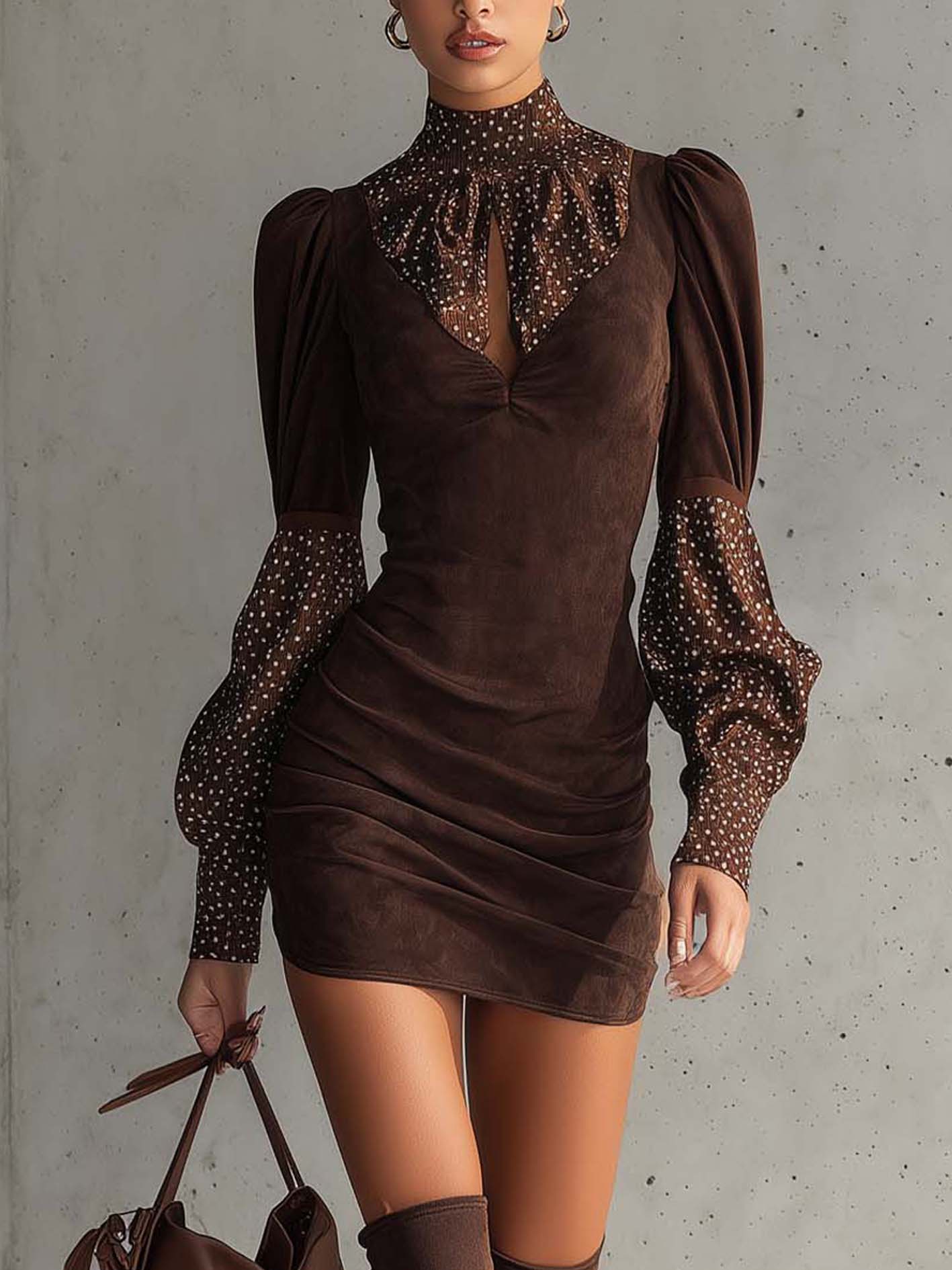 Zofia – abito bodycon in suede sintetico