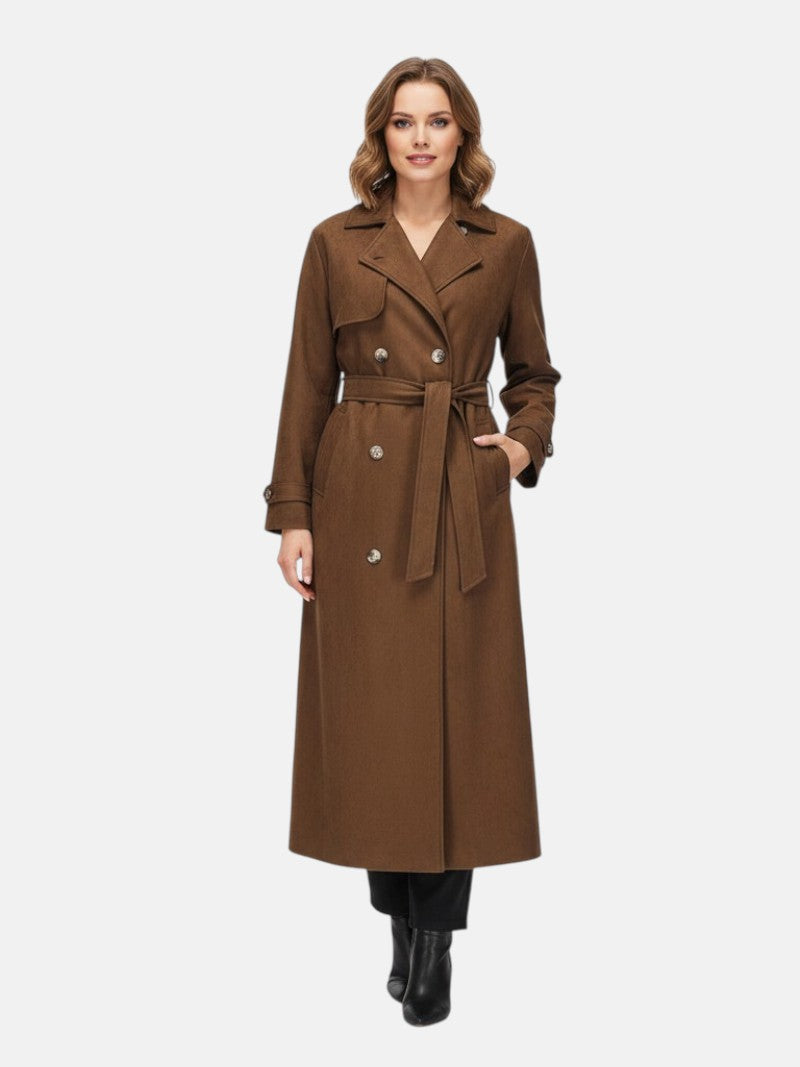 Barbara – cappotto trench in suede