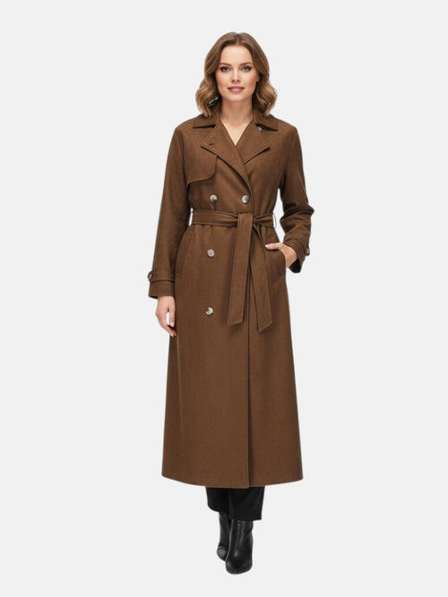 Barbara | cappotto trench in suede – trench da donna | Erminia Boutique Bologna
