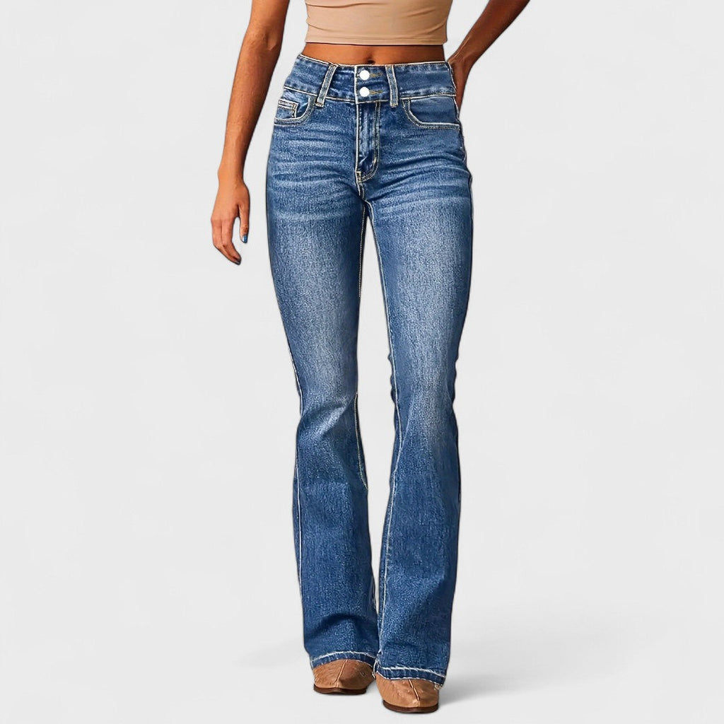 Marylène – jeans a vita alta con gamba ampia