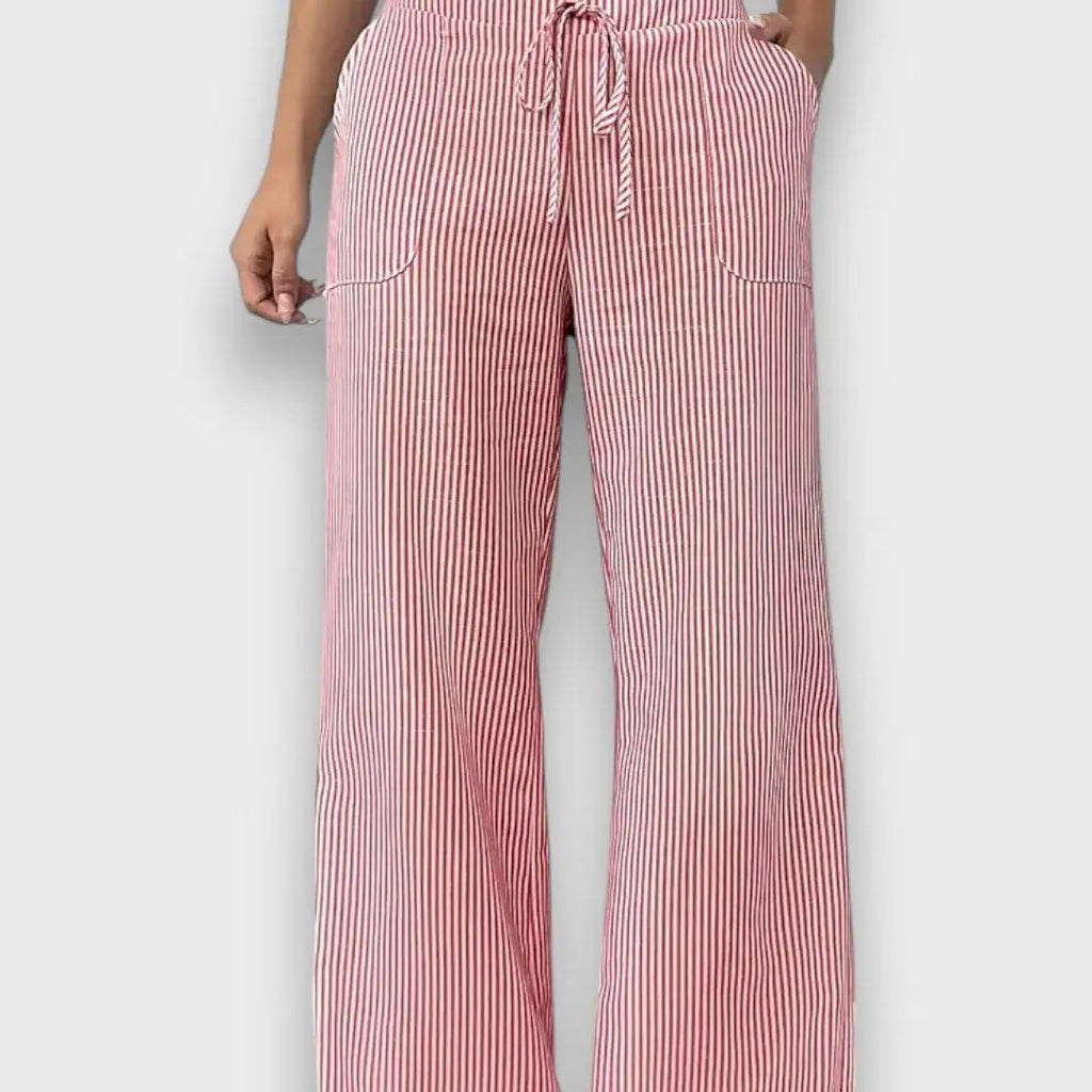 Rita | Pantaloni a righe sottili – pantaloni da donna | Erminia Boutique Bologna