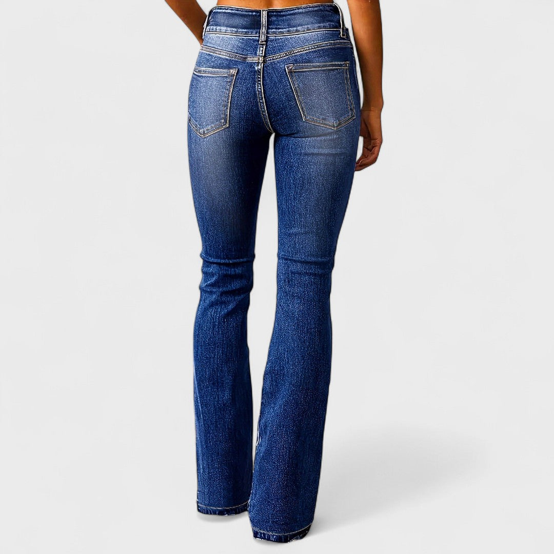 Marylène – jeans a vita alta con gamba ampia
