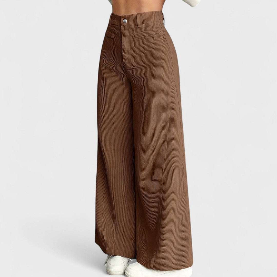 Maja – pantaloni da donna a vita alta con gamba larga