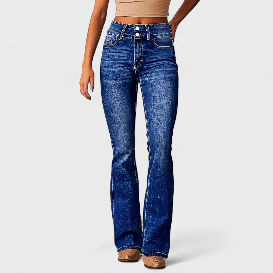 Marylène – jeans a vita alta con gamba ampia