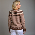 Mara | Cardigan cammello nordico – cardigan nordico da donna | Erminia Boutique Bologna