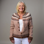 Mara | Cardigan cammello nordico – cardigan nordico da donna | Erminia Boutique Bologna