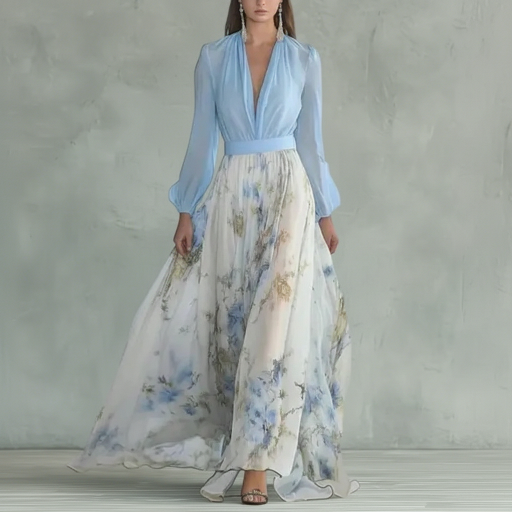 Zuzanna - Vestito Lungo con Stampa Floreale