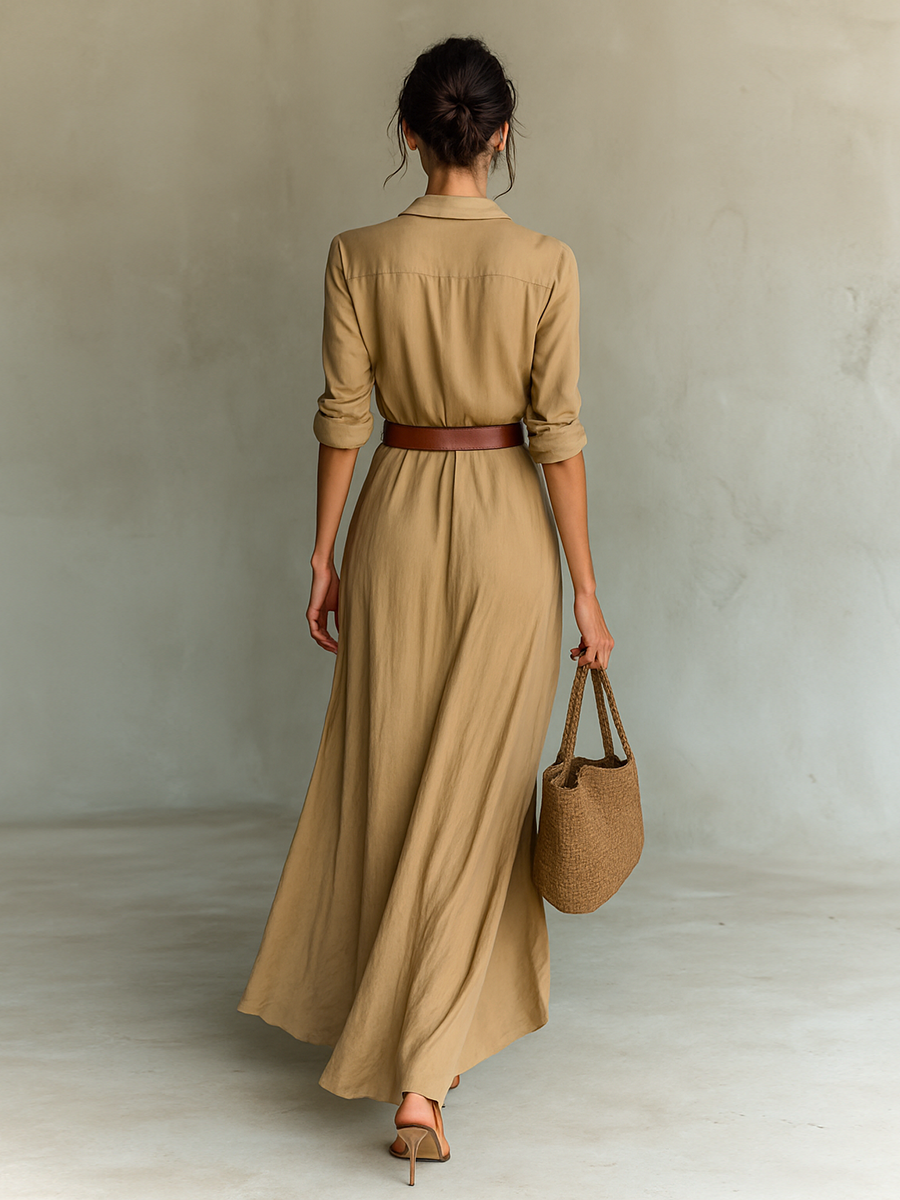 Karolina – Abito Maxi in Stile Camicia