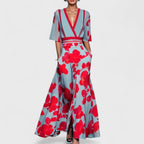 Licia | Elegante maxi abito floreale – abiti eleganti da donna | Erminia Boutique Bologna
