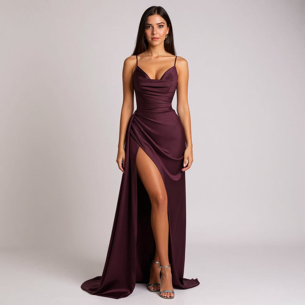 Wanda - Abito Lungo in Satin