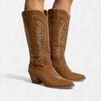 Kinga - Stivali cowboy ricamati alla moda