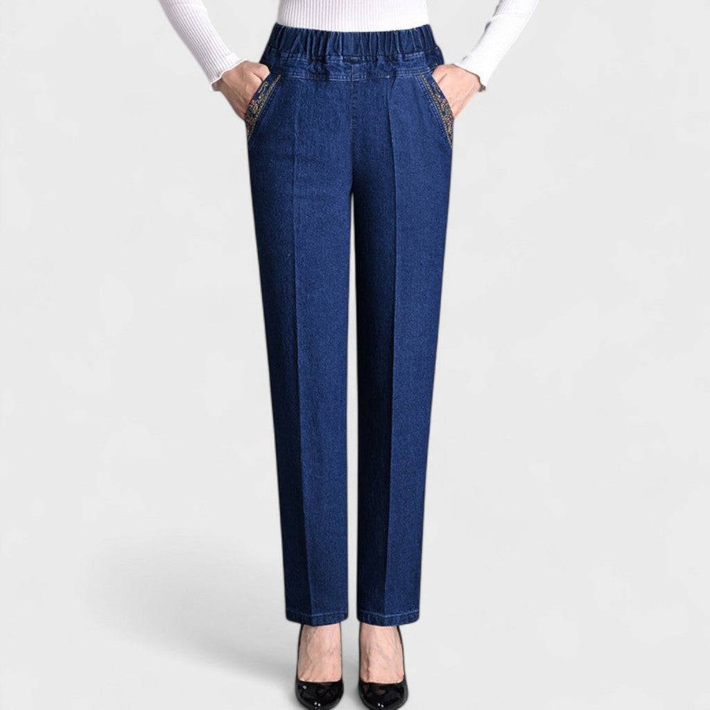 Elisabetta | jeans da donna con tasche e vita elastica – pantaloni da donna | Erminia Boutique Bologna